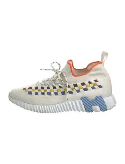 Pre-owned Hermes Flex Sneakers In White
