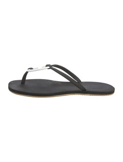 Pre-owned Hermes Flip Flops In Black