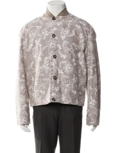 Pre-owned Hermes Floral Print Jacket In Multi