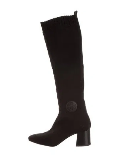 Pre-owned Hermes Fontaine 60 Boots In Black
