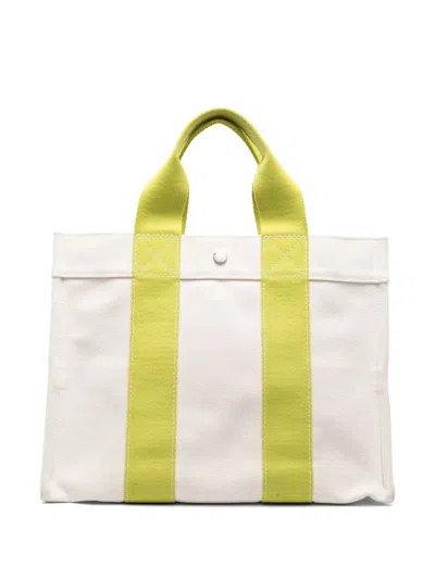 Pre-owned Hermes  Fourre Tour Handbag In Neutrals
