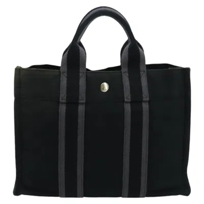 Pre-owned Hermes Hermès Fourre Tout Black Canvas Tote Bag ()