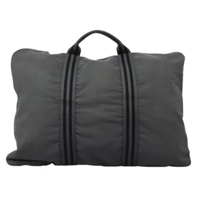 Pre-owned Hermes Hermès Fourre Tout Grey Canvas Travel Bag ()