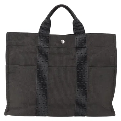 Pre-owned Hermes Fourre-tout Herline Fourre-tout Herline Gray Canvas Tote Bag Bag ()