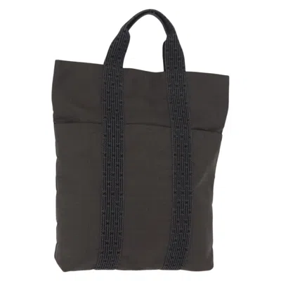 Pre-owned Hermes Fourre-tout Herline Fourre-tout Herline Gray Canvas Tote Bag Bag ()