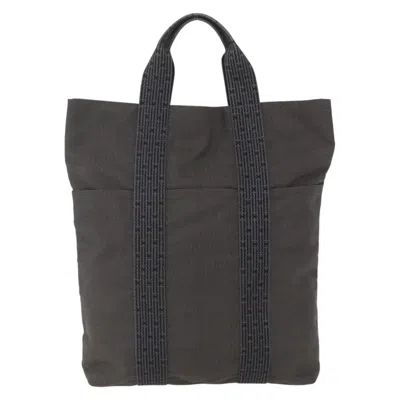Pre-owned Hermes Fourre-tout Herline Fourre-tout Herline Gray Canvas Tote Bag Bag ()
