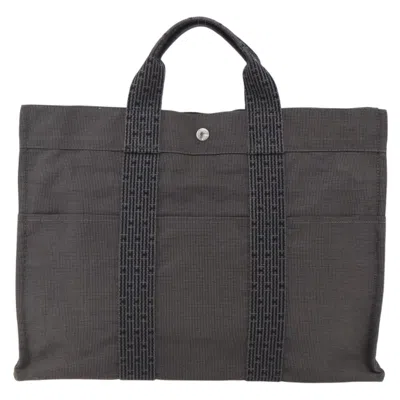 Pre-owned Hermes Fourre-tout Herline Canvas Gray Canvas Tote Bag Bag ()