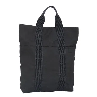 Pre-owned Hermes Fourre-tout Herline Fourre-tout Herline Gray Nylon Tote Bag Bag ()