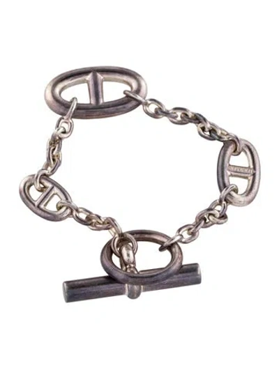Pre-owned Hermes Frandole Link Bracelet, 4.75" In Multi