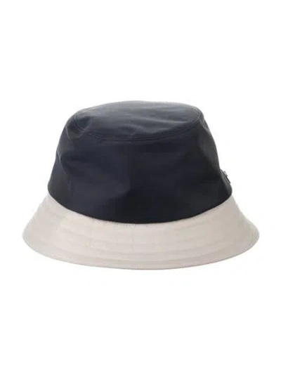 Pre-owned Hermes Fred Amiral Bucket Hat In Blue