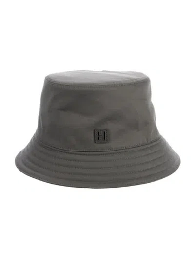 Pre-owned Hermes Fred H Cut Bucket Hat In Grey