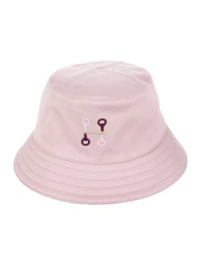 Pre-owned Hermes Fred H Mors Bucket Hat In Pink