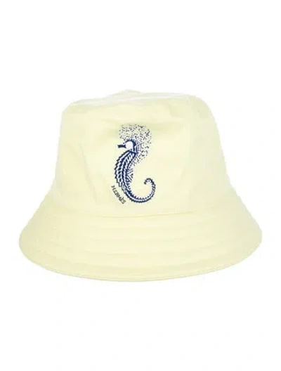 Pre-owned Hermes Fred Look At Mi Bucket Hat W/tags In Yellow