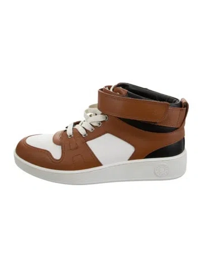 Pre-owned Hermes Freestyle Sneakers In Brown