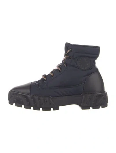 Pre-owned Hermes Fresh Clou De Selle Accent Boots In Blue