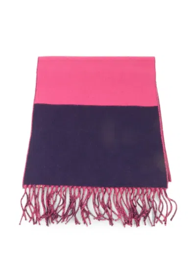 Pre-owned Hermes Fringed Scarf In Pink