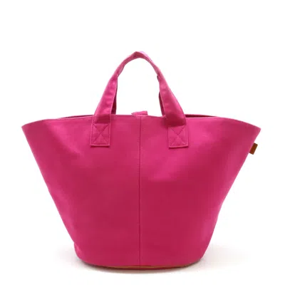 Pre-owned Hermes Fuchsia Canvas Handbag Tote Bag ()
