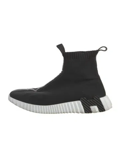 Pre-owned Hermes Fun Sock Sneakers In Black