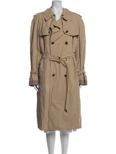 Pre-owned Hermes Fur Trench Coat In Brown