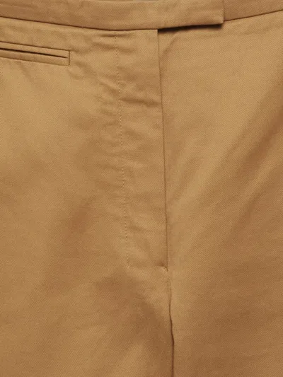 Pre-owned Hermes Gabardine Skinny Trousers In Brown