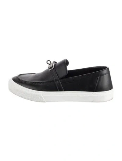 Pre-owned Hermes Game Loafer Sneakers In Black
