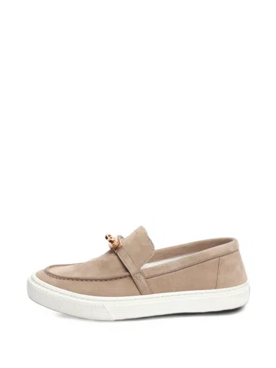 Pre-owned Hermes Game Slip-on Sneakers In Neutrals