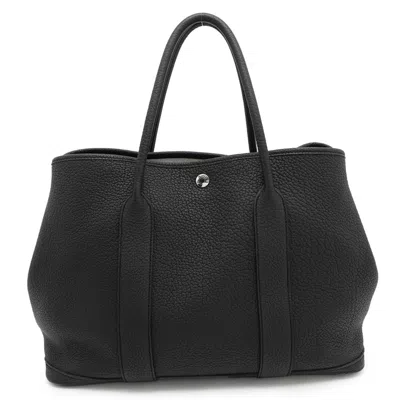 Pre-owned Hermes Garden Black Negonda Leather Tote Bag ()