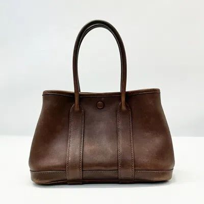 Pre-owned Hermes Garden Brown Havane Swift Leather Tote Bag ()