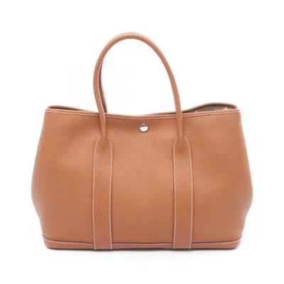 Pre-owned Hermes Garden Brown Negonda Leather Tote Bag ()