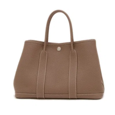Pre-owned Hermes Garden Etoupe Negonda Leather Tote Bag () In Multi