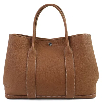 Pre-owned Hermes Garden Gold Negonda Leather Tote Bag ()
