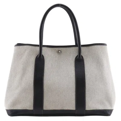 Pre-owned Hermes Garden Gray Toile H Tote Bag ()