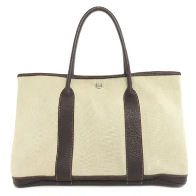 Pre-owned Hermes Garden Marron Toile H Negonda Leather Tote Bag ()