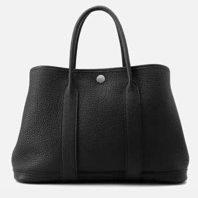 Pre-owned Hermes Garden Party Black Negonda Leather Size Tpm