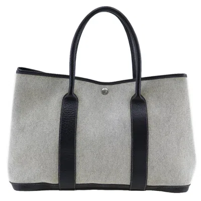 Pre-owned Hermes Hermès Garden Party Grey Canvas Tote Bag ()