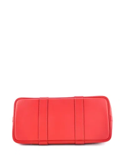 Pre-owned Hermes Garden Party Leather 30 Tote Bag In Red