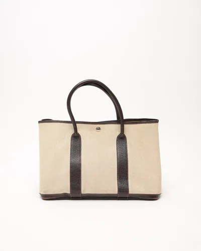 Pre-owned Hermes Hermès Garden Party Pm Bag In Sand