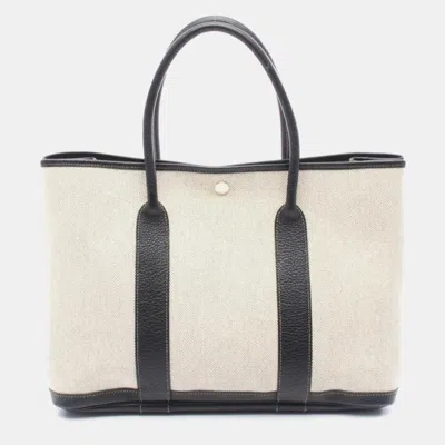Pre-owned Hermes Garden Party Pm Bag In Sand