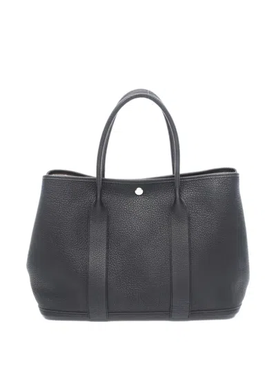 Pre-owned Hermes Garden Party Pm Tote Bag In Black
