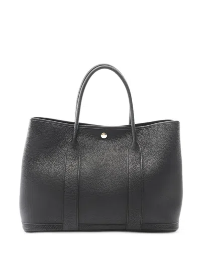 Pre-owned Hermes Garden Party Pm Tote Bag In Black