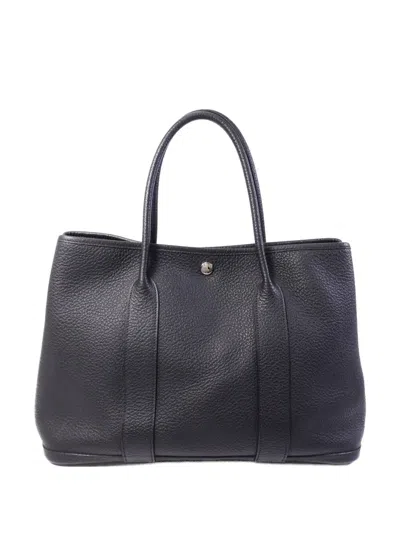 Pre-owned Hermes Garden Party Pm Tote Bag In Black