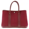 HERMES HERMÈS GARDEN PARTY RED CANVAS TOTE BAG (PRE-OWNED)