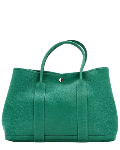 Hermes Hermès Garden Party Tote 36 (authentic Pre-loved) In Green/green