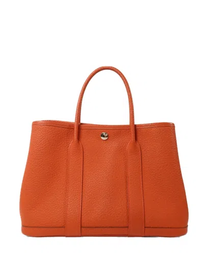 Pre-owned Hermes Garden Party Tpm Tote Bag In Orange