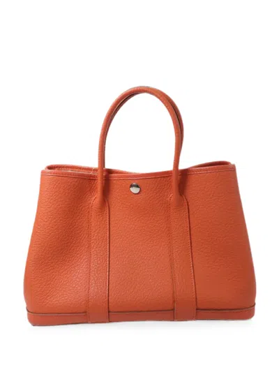 Pre-owned Hermes Garden Party Tpm Tote Bag In Orange