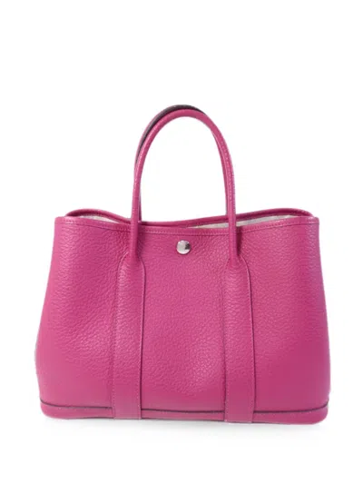 Pre-owned Hermes Garden Party Tpm Tote Bag In Pink