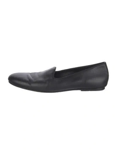 Pre-owned Hermes Gaspard Leather Loafers In Black