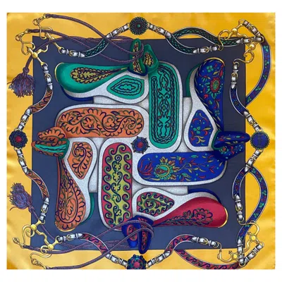 Pre-owned Hermes Hermès Gavroche Scarf "festival" 1992 In Black