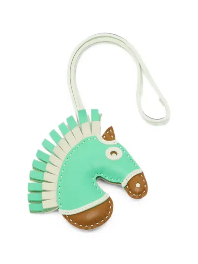 Pre-owned Hermes Geegee Camail Bag Charm In Green