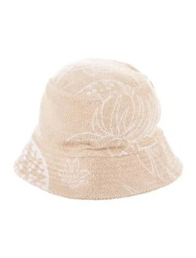 Pre-owned Hermes Gene Bucket Hat In Neutrals